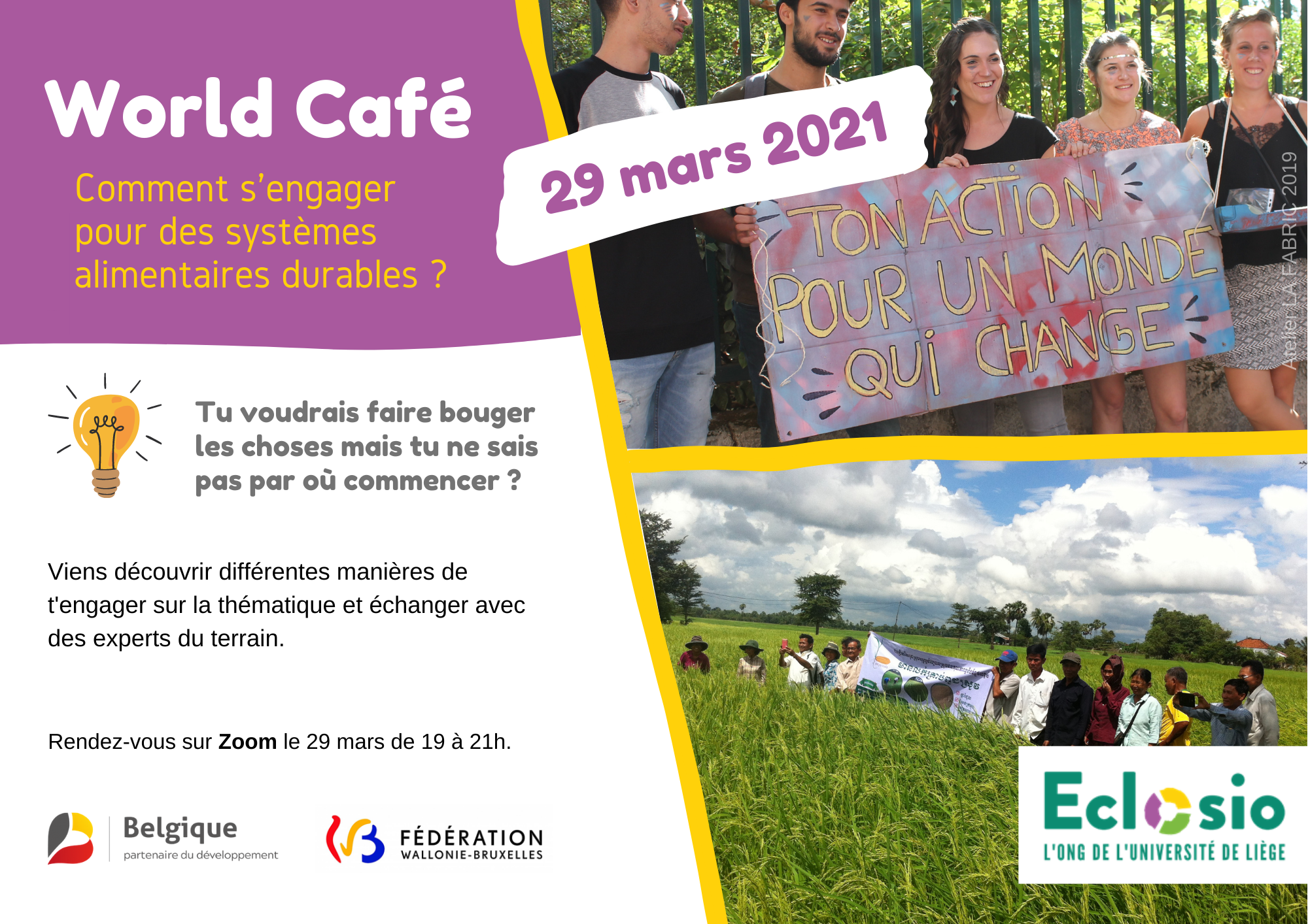 World Café Eclosio - Systèmes alimentaires durables