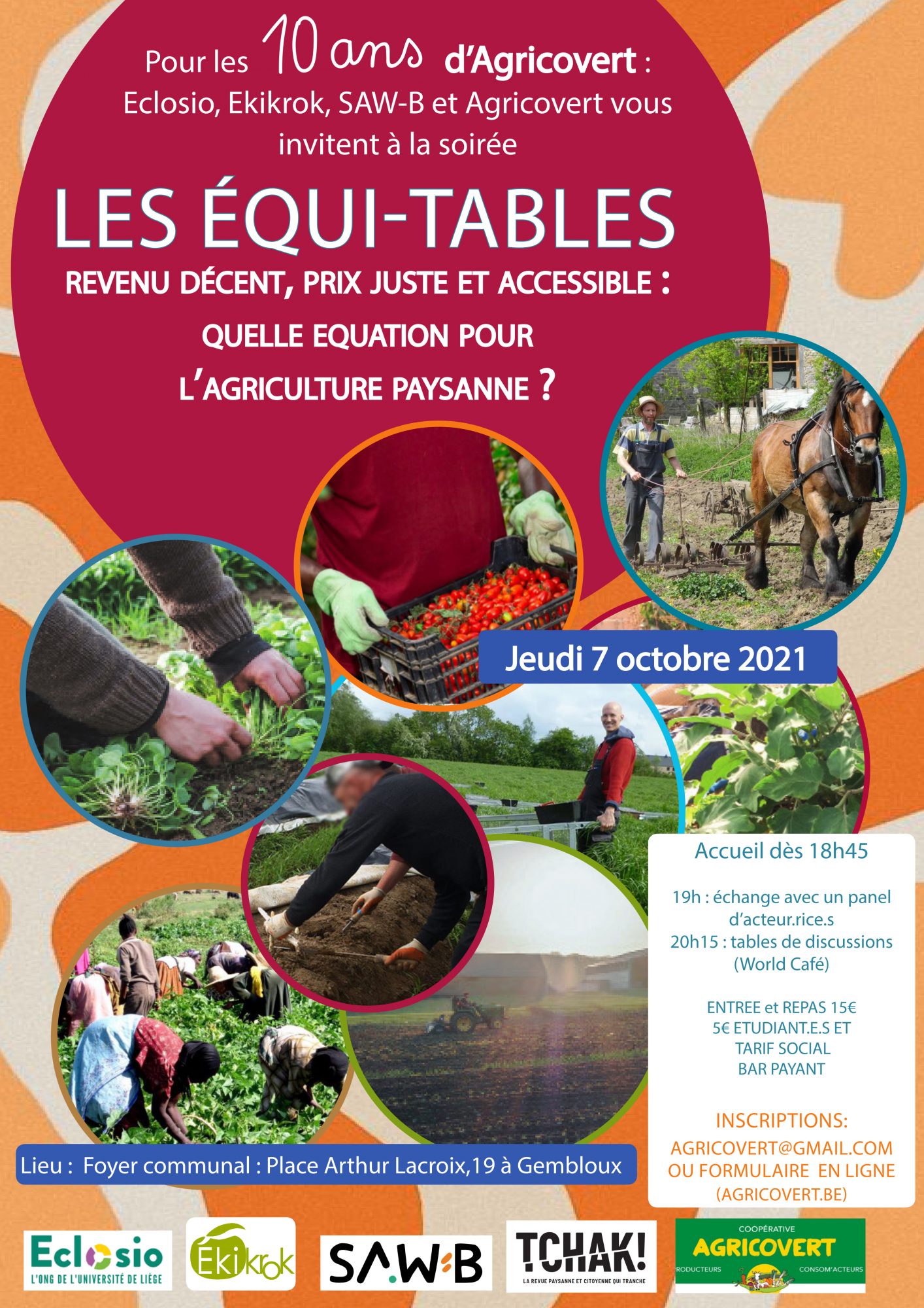 Les Equi-tables 2021 : conférence et repas (World Café)