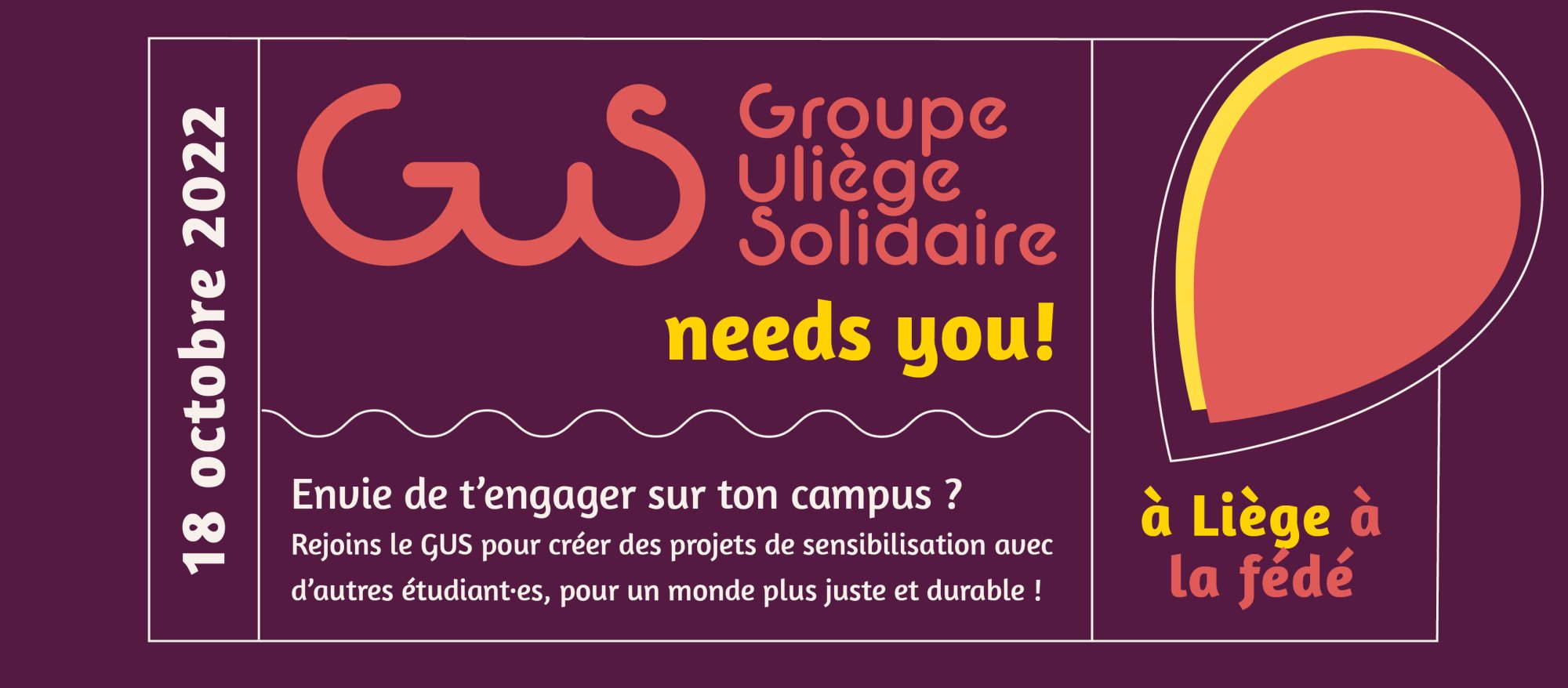 GUS rentrée 2022 Groupe Uliège Solidaire