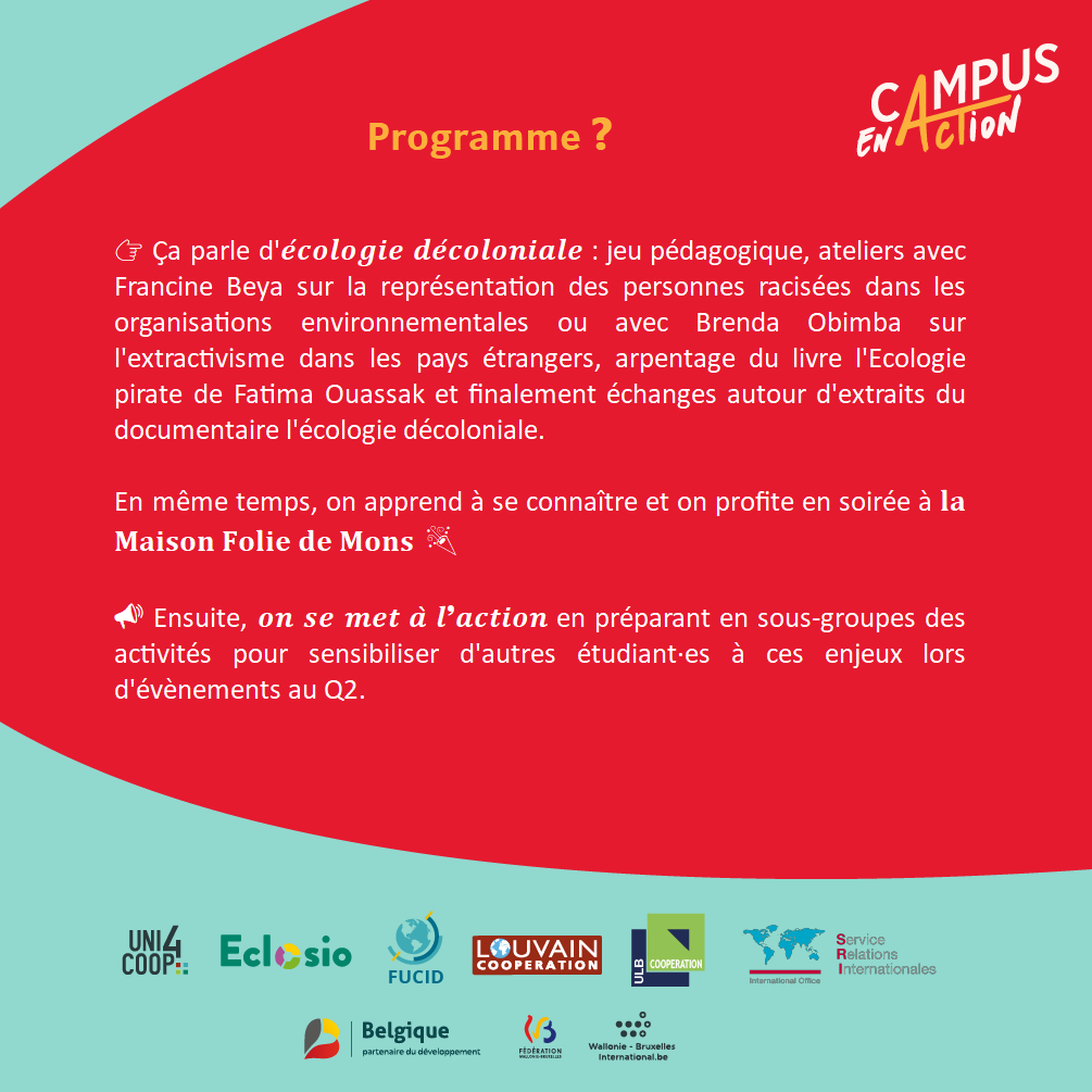 Campus en action - programme format instagram