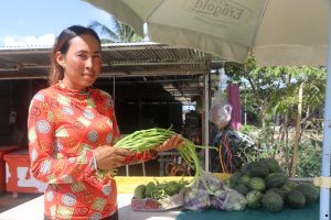 Productrice cambodgienne sur un marché local