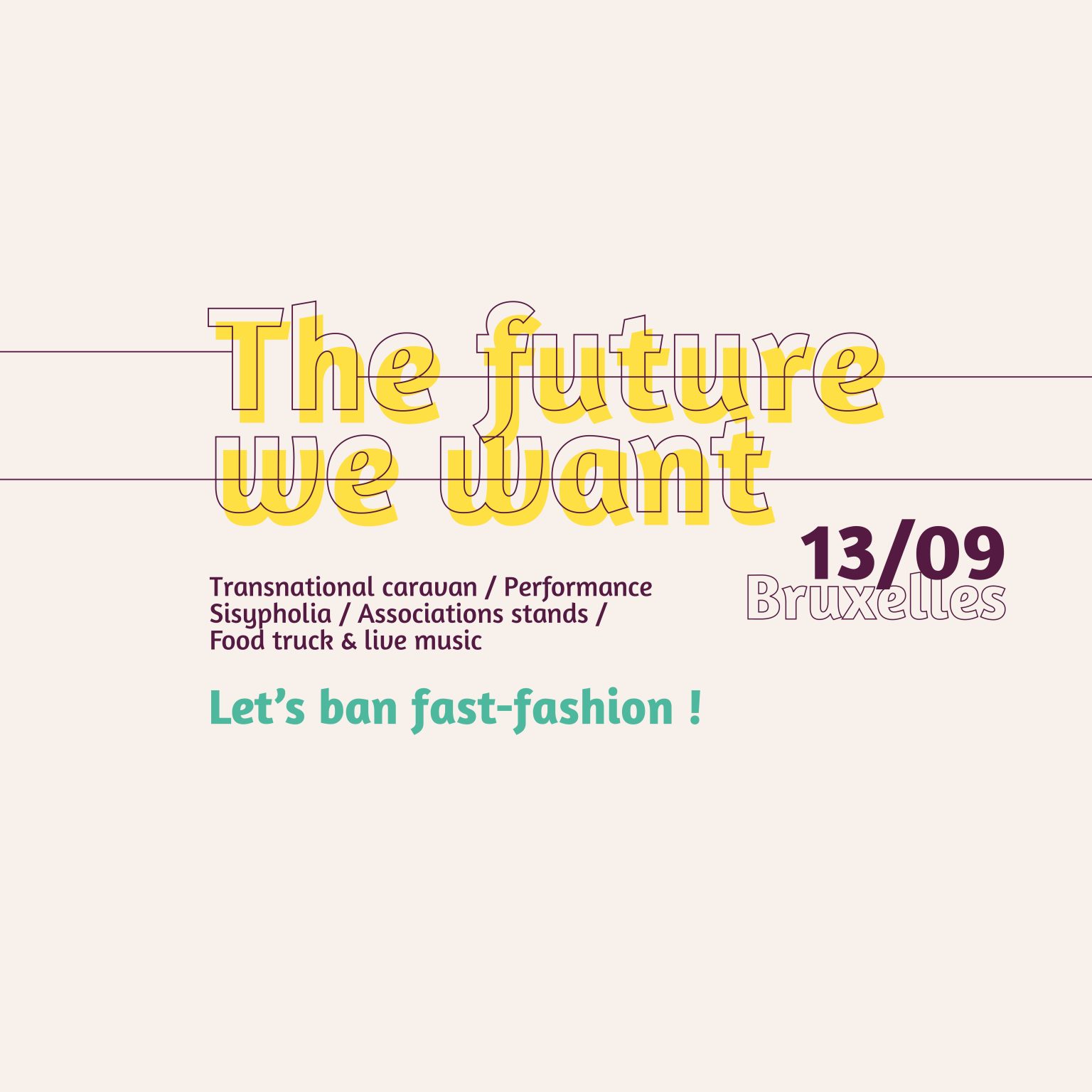 The Future We Want banner - event on fast fashion