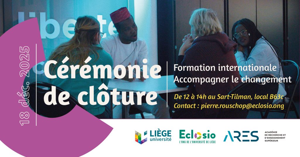 bannière cérémonie de cloture formation ares accompagner le changement